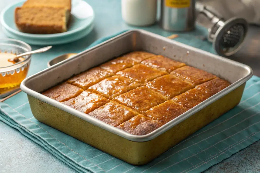 How to Make the Best Gluten-Free Greek Desserts at Home 4 Syrup-soaked gluten-free Greek honey cake cut into diamond shapes