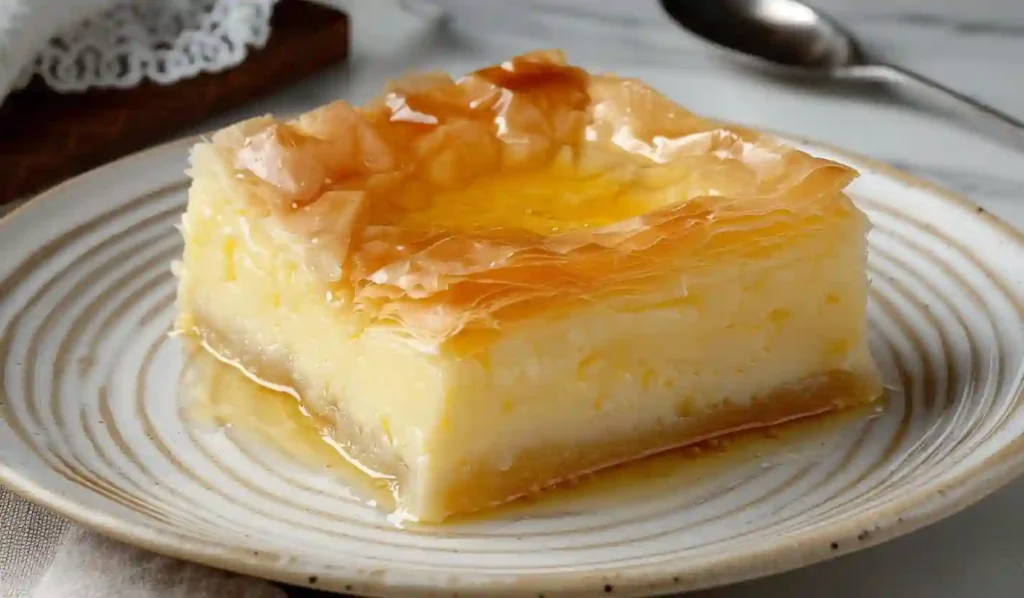 Greek Bougatsa Custard Phyllo Pastry