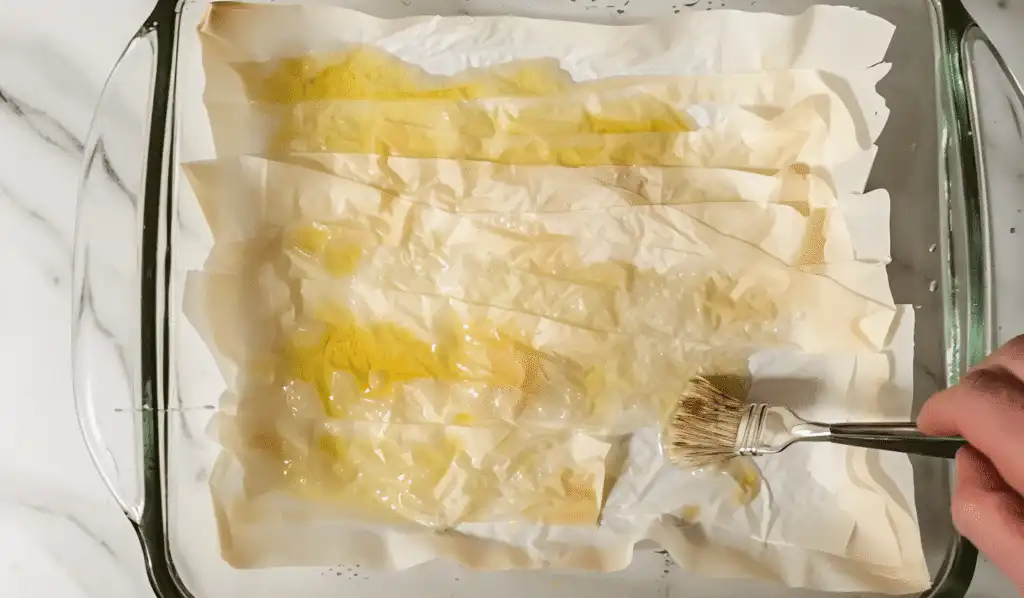 How to Make Galaktoboureko: Greece’s Favorite Custard Pie 4 u2433972119 httpss.mj .runfVdOzXVR5eA Extra close up overhead 4945b37d 471c 4410 9543 f5b5b64e1162 3 compressed
