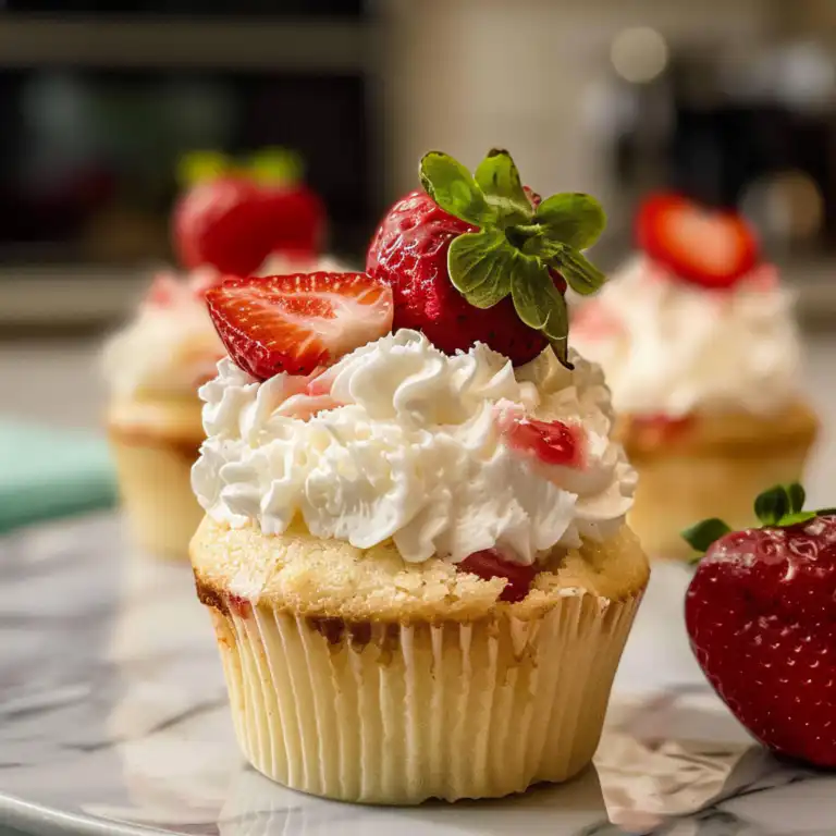 Delicious Strawberry Shortcake Cupcakes Recipe